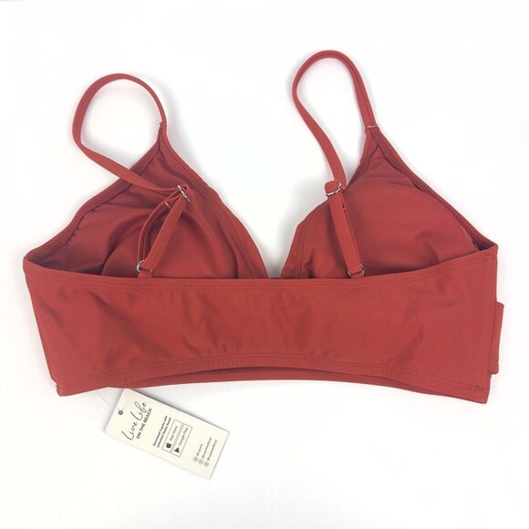 NEW Cupshe Marsala Rust Orange Wrap Front Bralette Sz M Live Life on the Beach - Picture 2 of 4